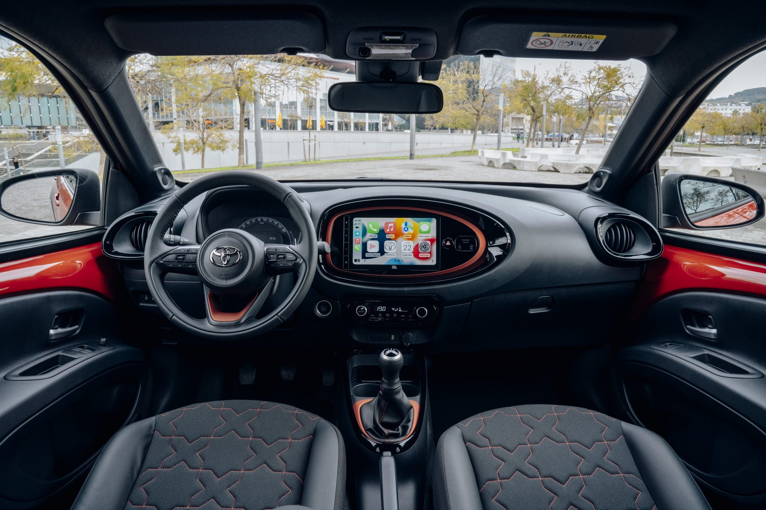 Painted steel interior panels and no hybrid option nod to the Aygo’s old school roots