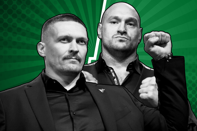 <p>Oleksandr Usyk (left) and Tyson Fury will square off in Saudi Arabia </p>