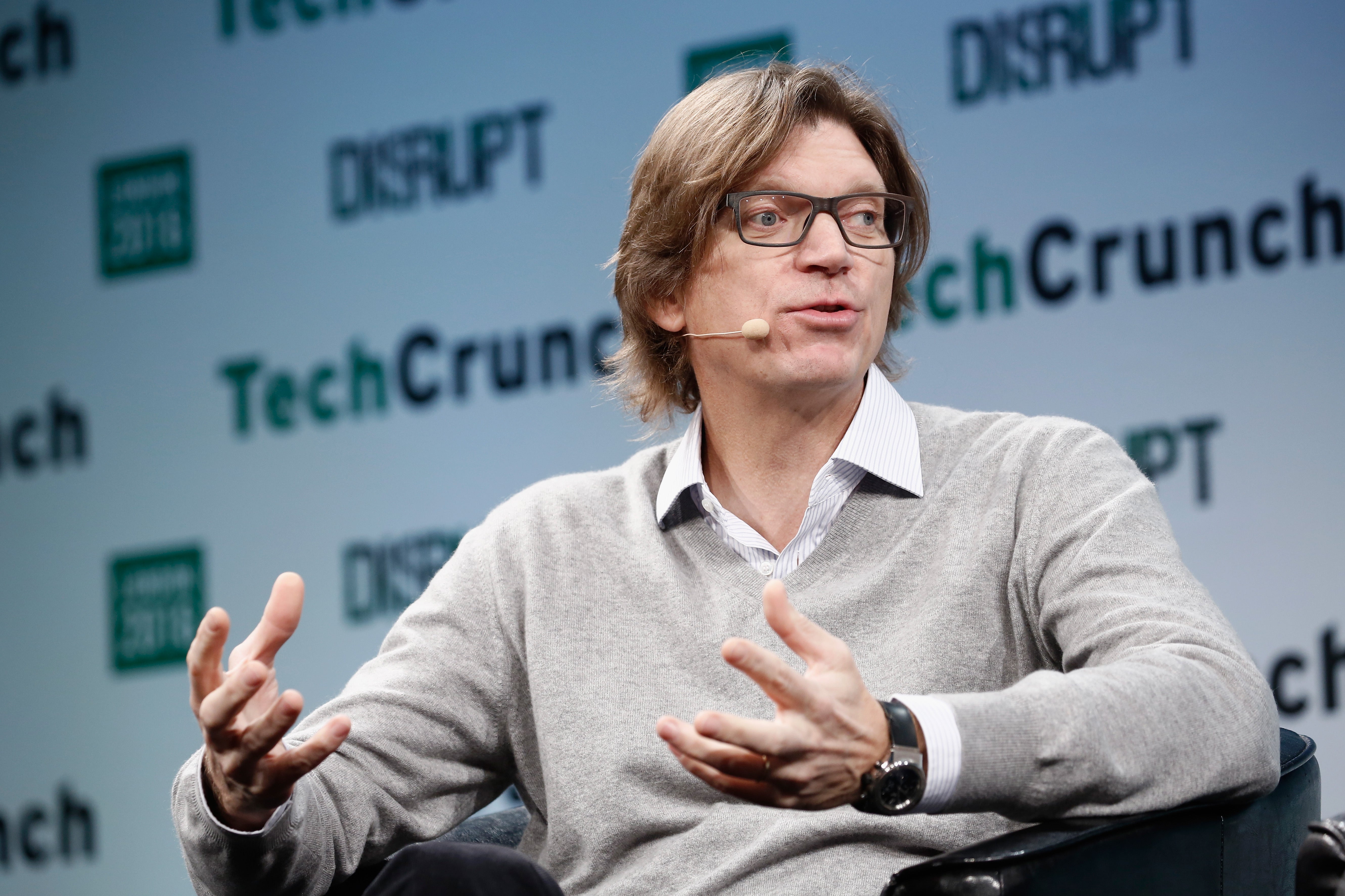 CEO of Atomico and Skype co-founder Niklas Zennstrom speaking at an event in 2016