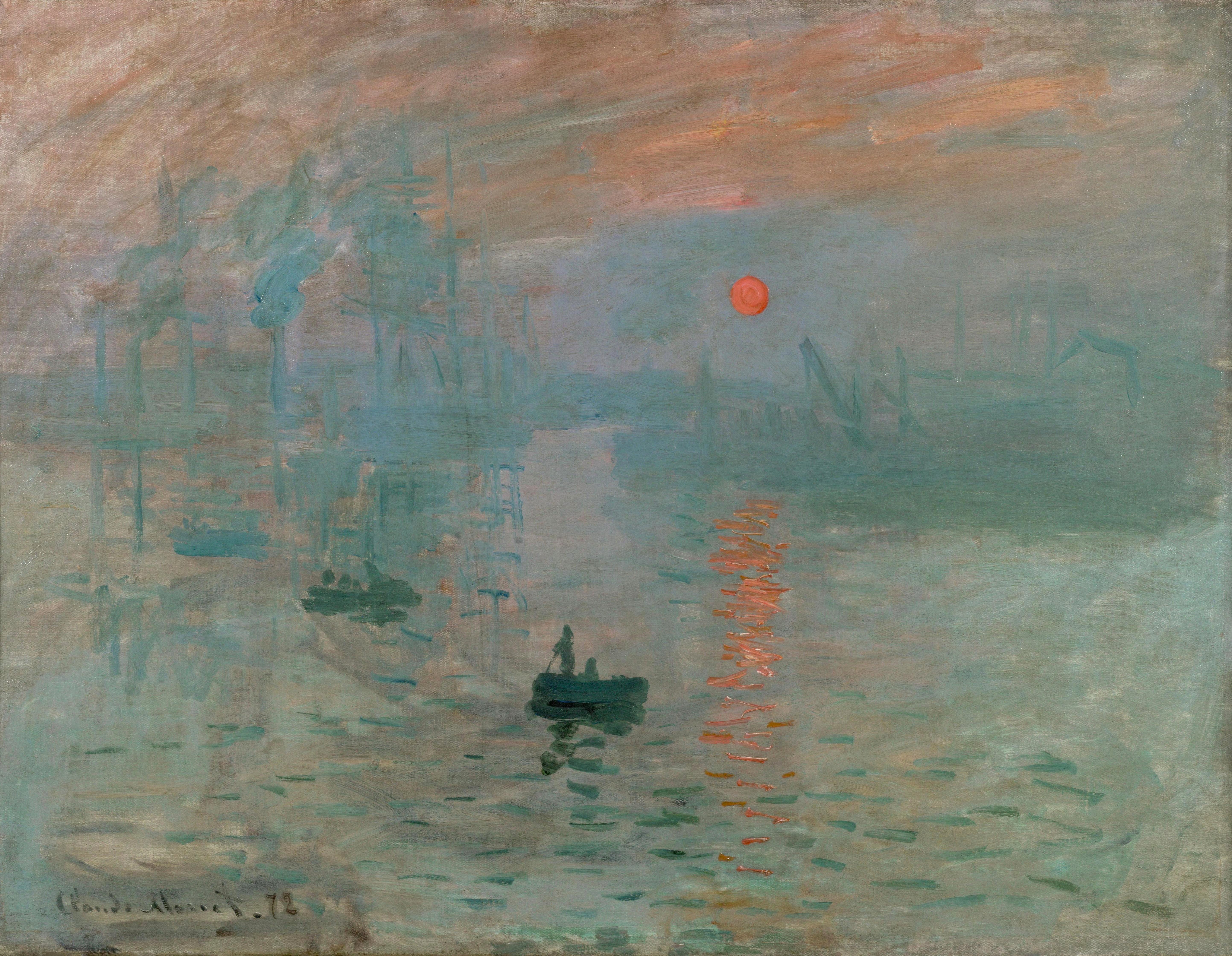 ‘Impression, Sunrise’ by Claude Monet, painted in 1872