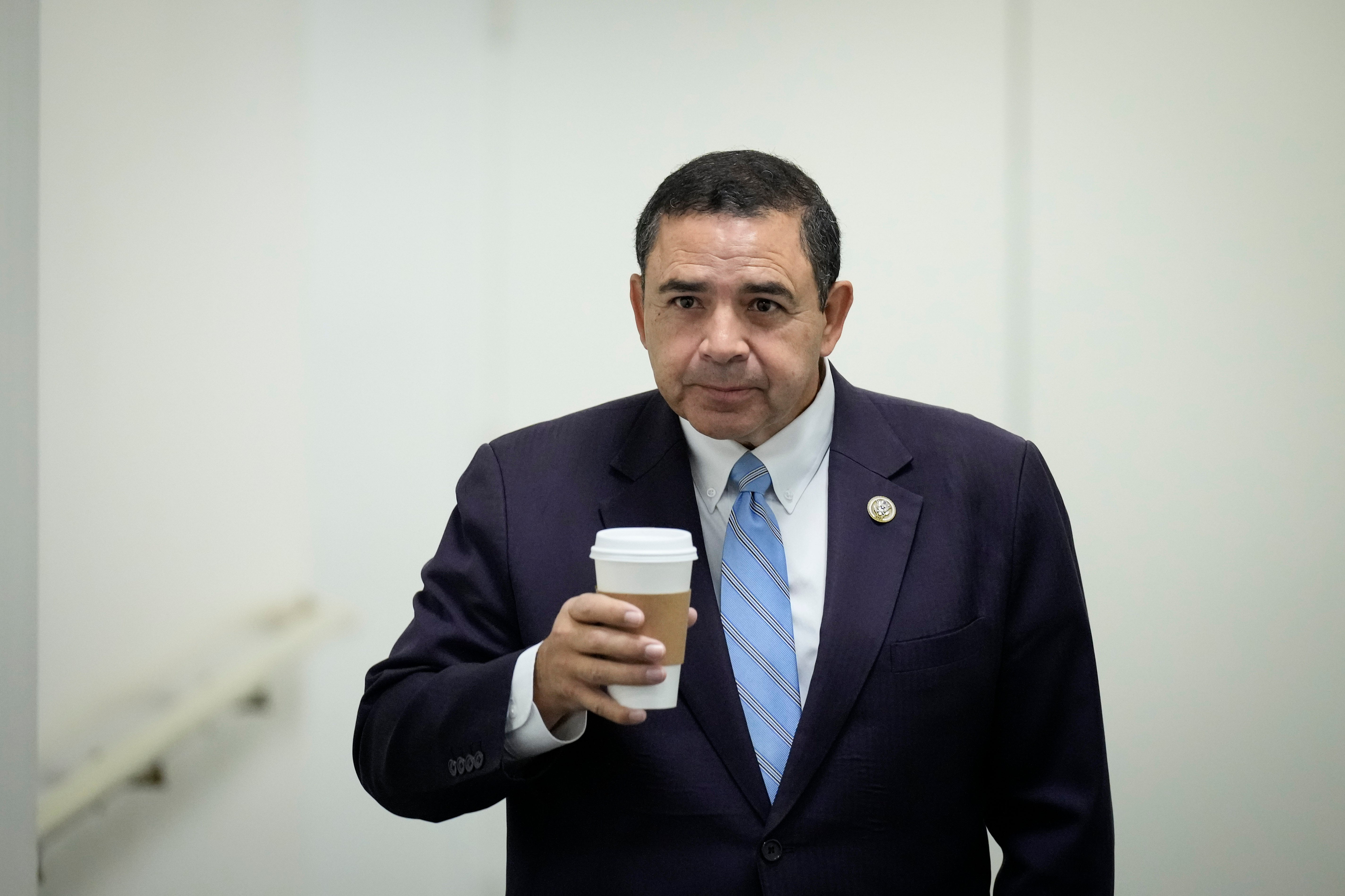 Rep. Henry Cuellar leaves a meeting with House Democrats at the U.S. Capitol November 17, 2022 in Washington, DC