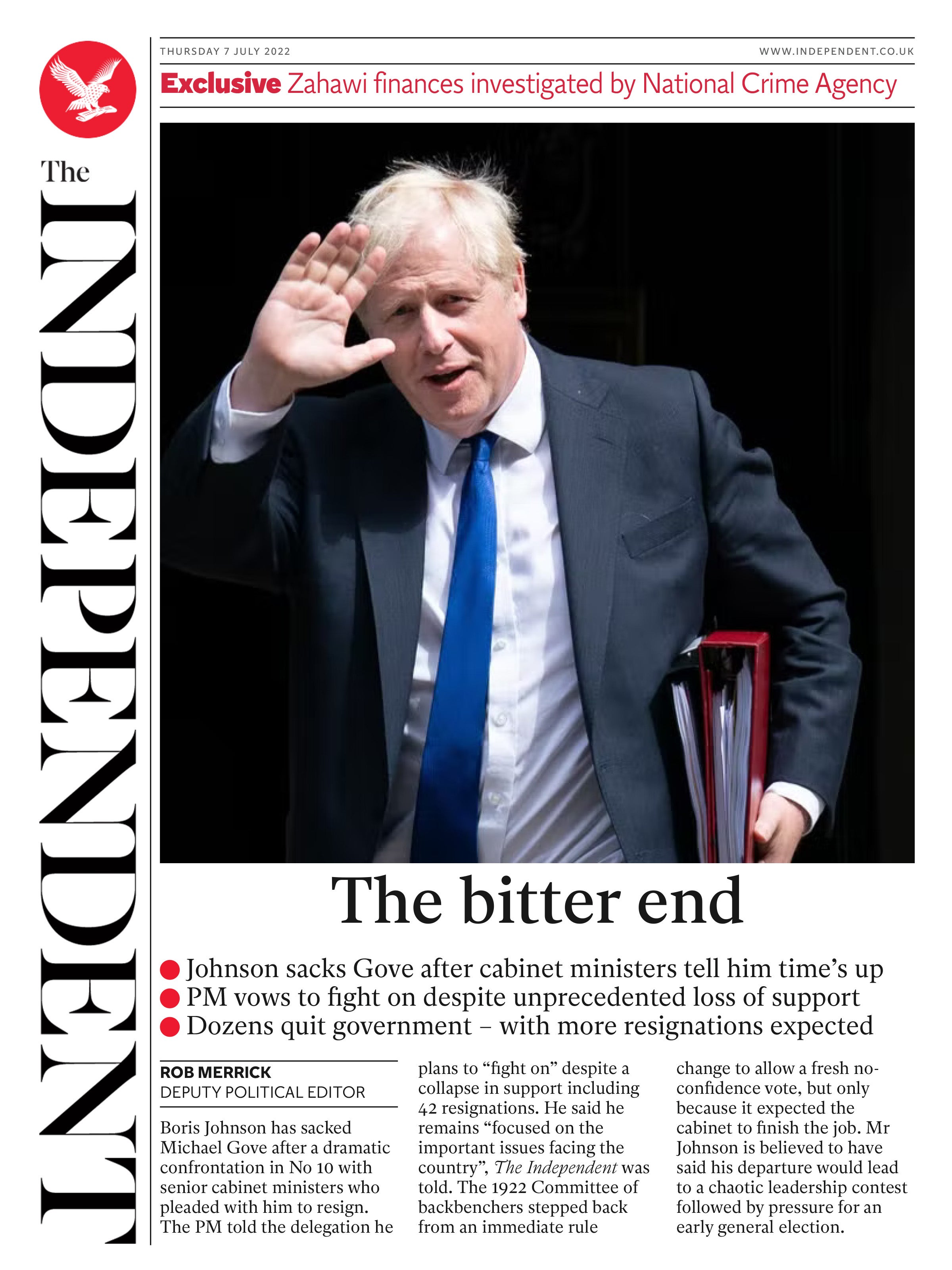 The investigation was sparked by The Independent’s revelation of an HMRC investigation into the MP over his tax affairs