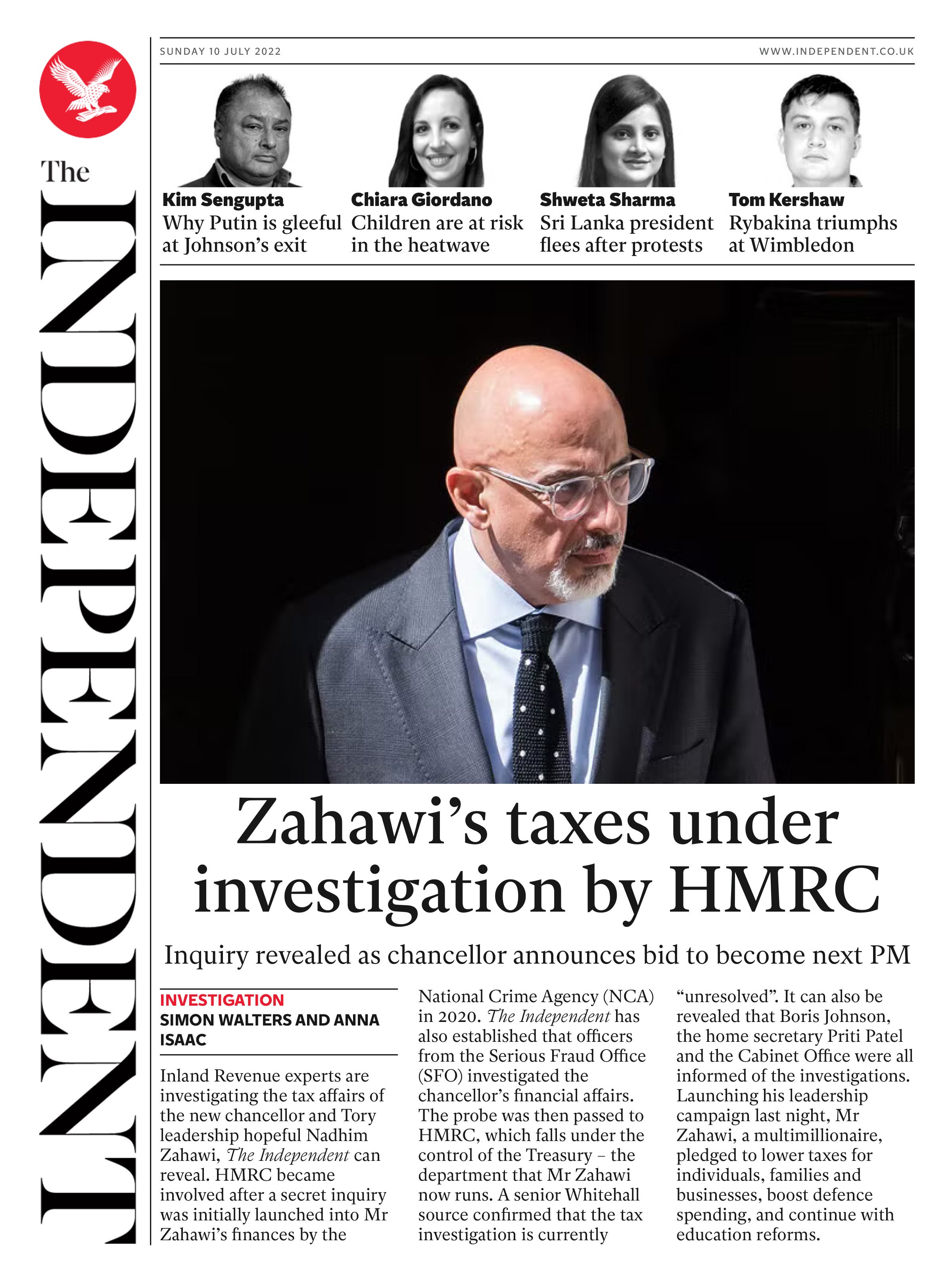 Mr Zahawi tried to stop this publication exposing the investigation by threatening to sue if we published