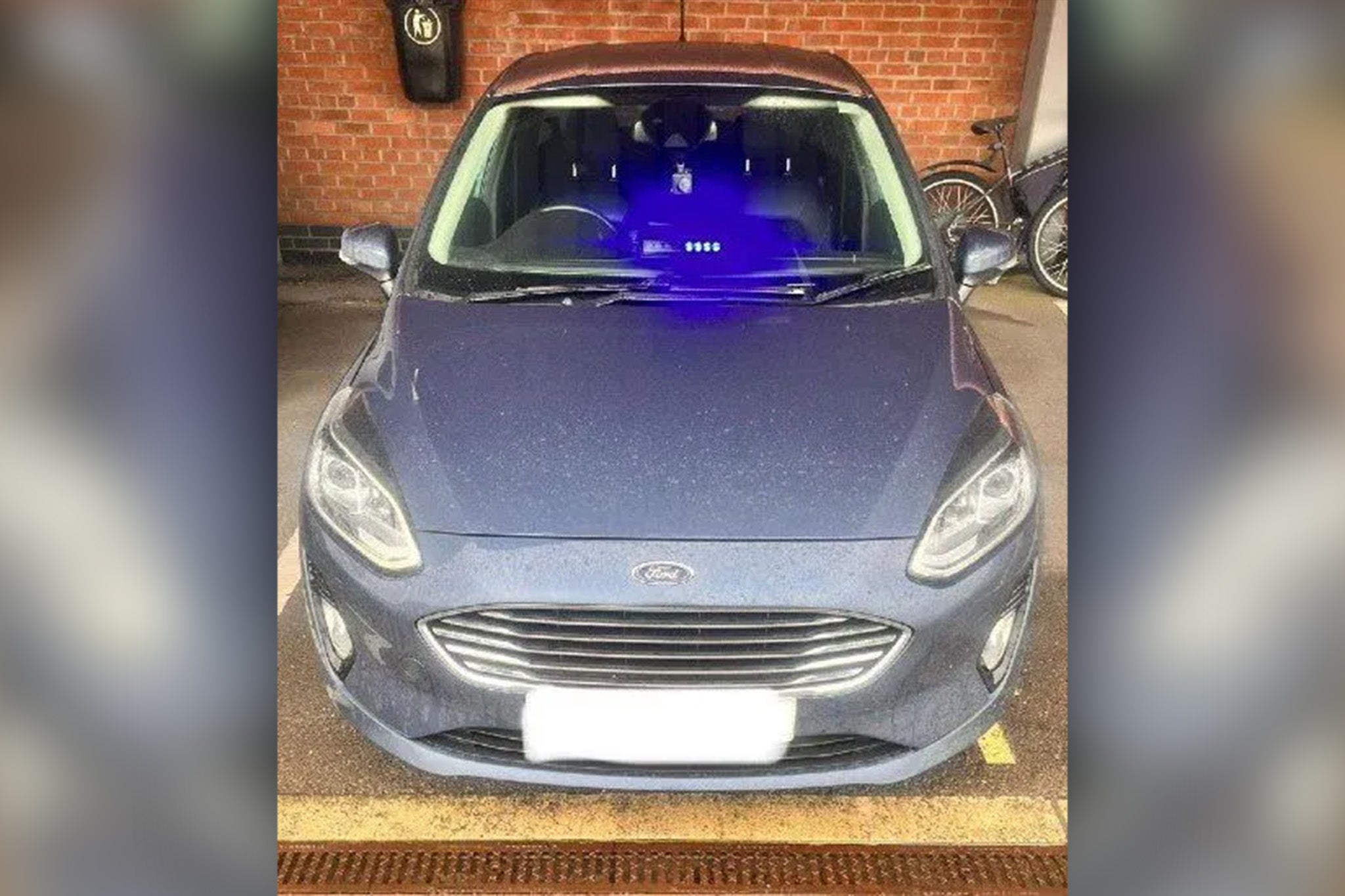 Blue lights were fitted to Chris Green’s car, with handcuffs, a dash cam and a baseball bat also found inside