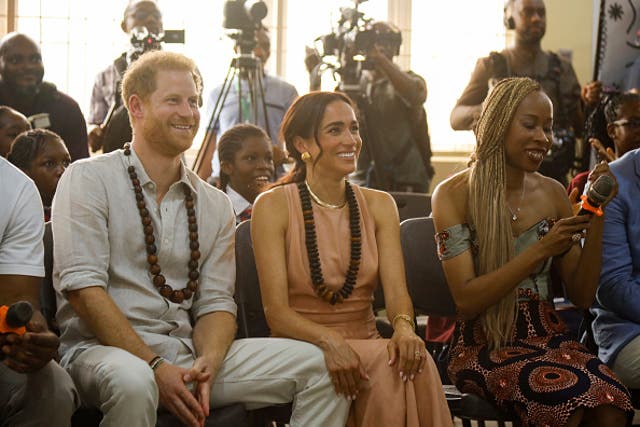 <p>Meghan Markle gushes over Prince Harry during Nigeria tour</p>