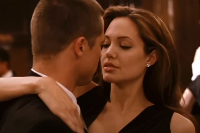 <p>Brad Pitt and Angelina Jolie starred in Mr and Mrs Smith when he was still married</p>