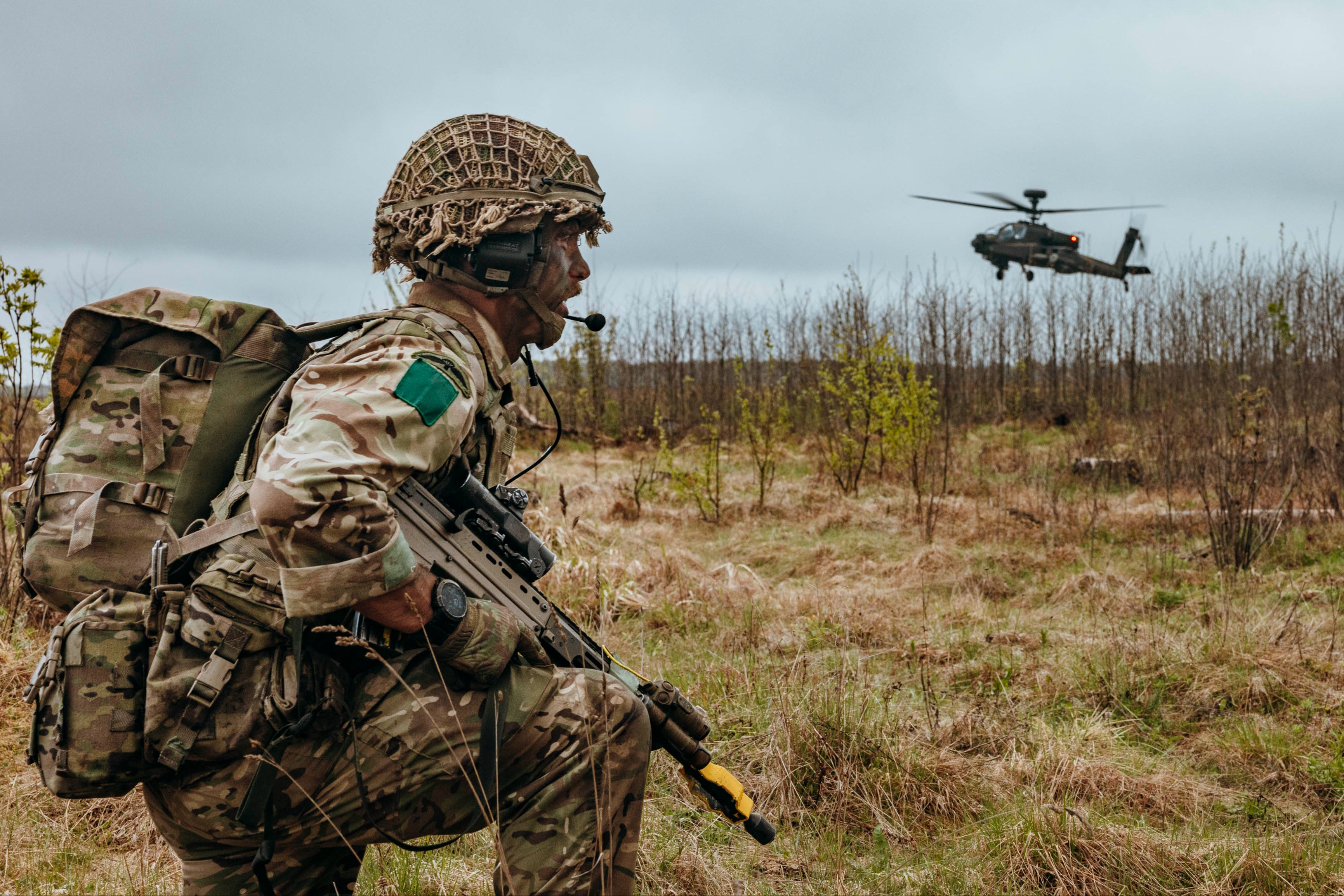 Paratrooper from the 3rd Battalion, the Parachute Regiment in Estonia