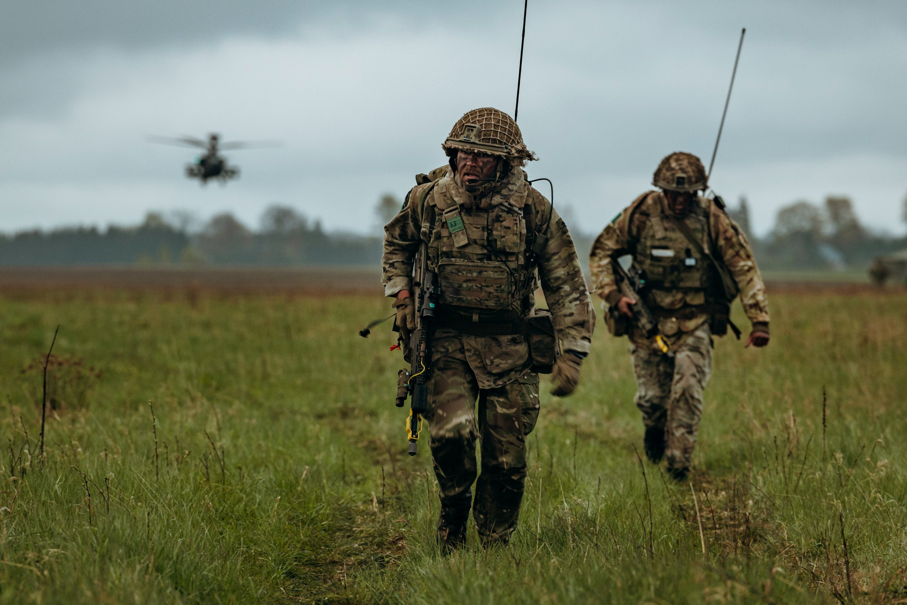 Paratroopers from the 3rd Battalion, the Parachute Regiment, during Exercise Swift Response in Estonia