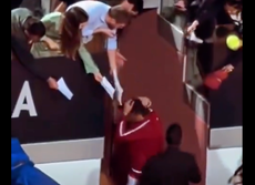 Novak Djokovic floored after being hit on head by fan’s drinks bottle at Italian Open