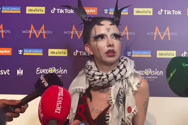 <p>Eurovision’s Bambie Thug says pro-Palestine protests ‘putting a cloud above everyone’.</p>