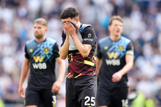 <p>Burnley’s relegation from the top flight was confirmed </p>