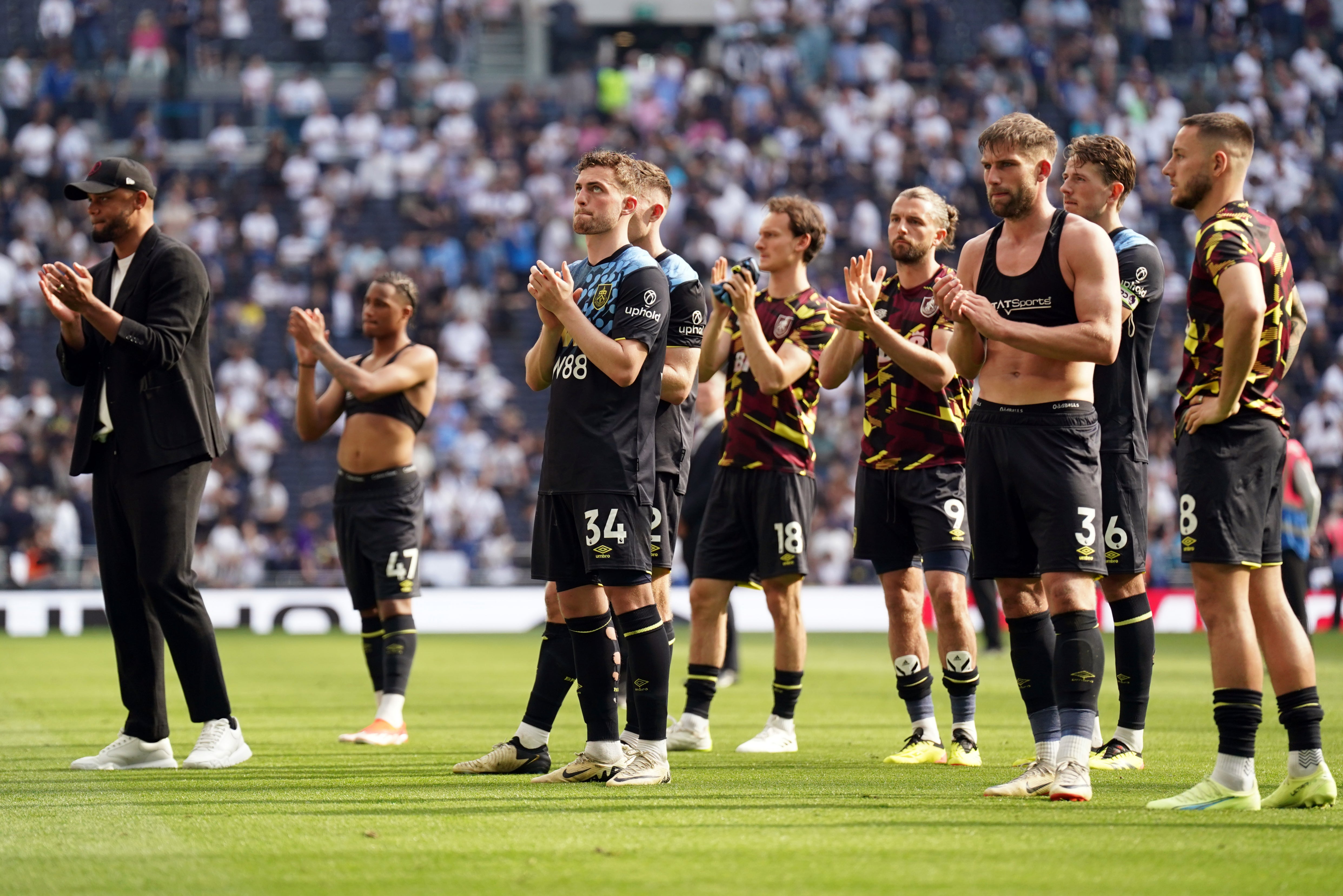 Burnley saluted their fans after defeat saw them relegated