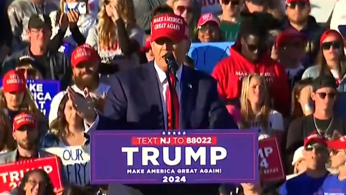 Donald Trump brands President Biden a ‘total moron’ during Jersey Shore rally