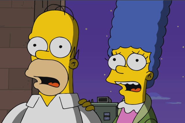 <p>Homer and Marge Simpson in Matt Groening’s animation </p>