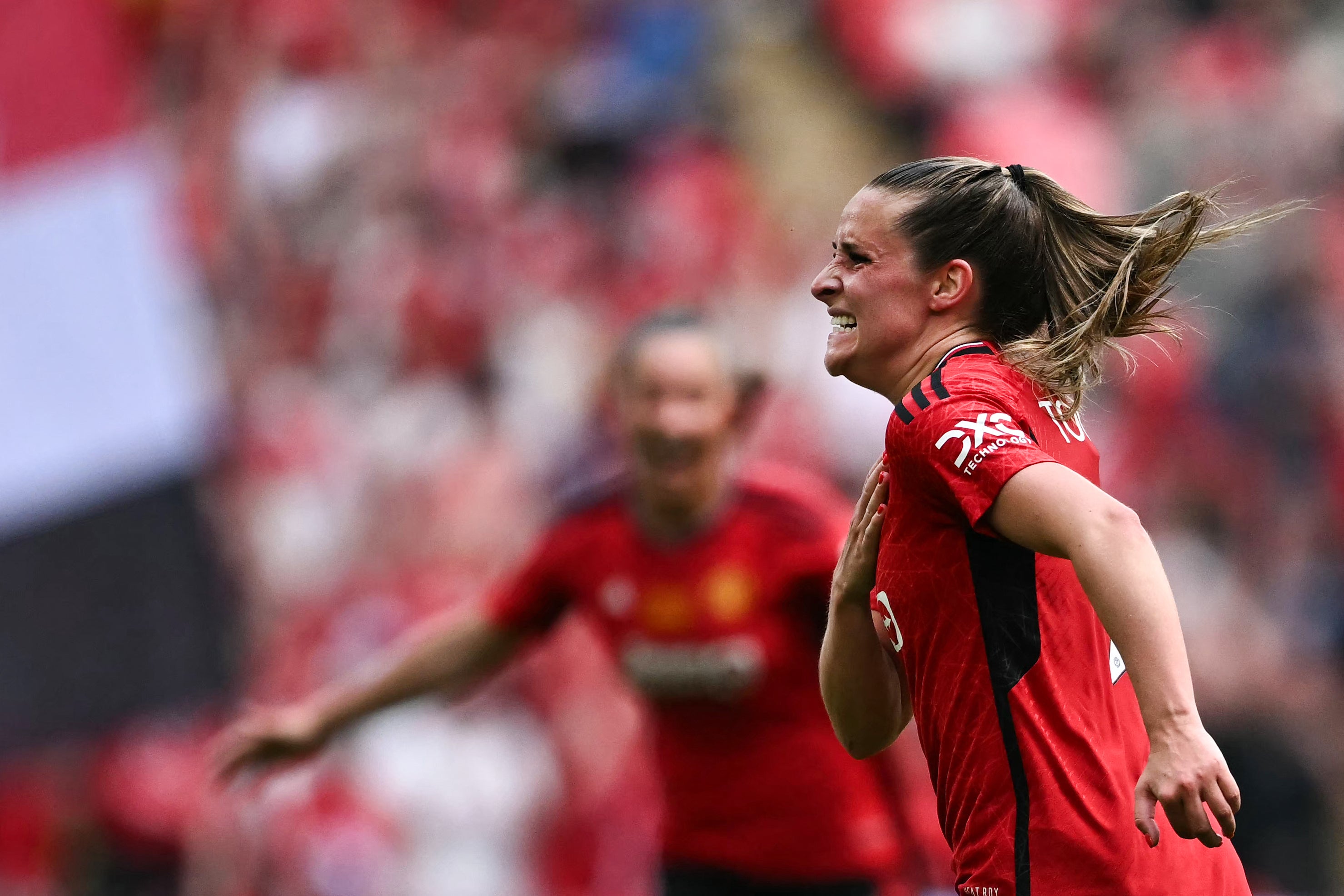 Ella Toone celebrates her opening goal