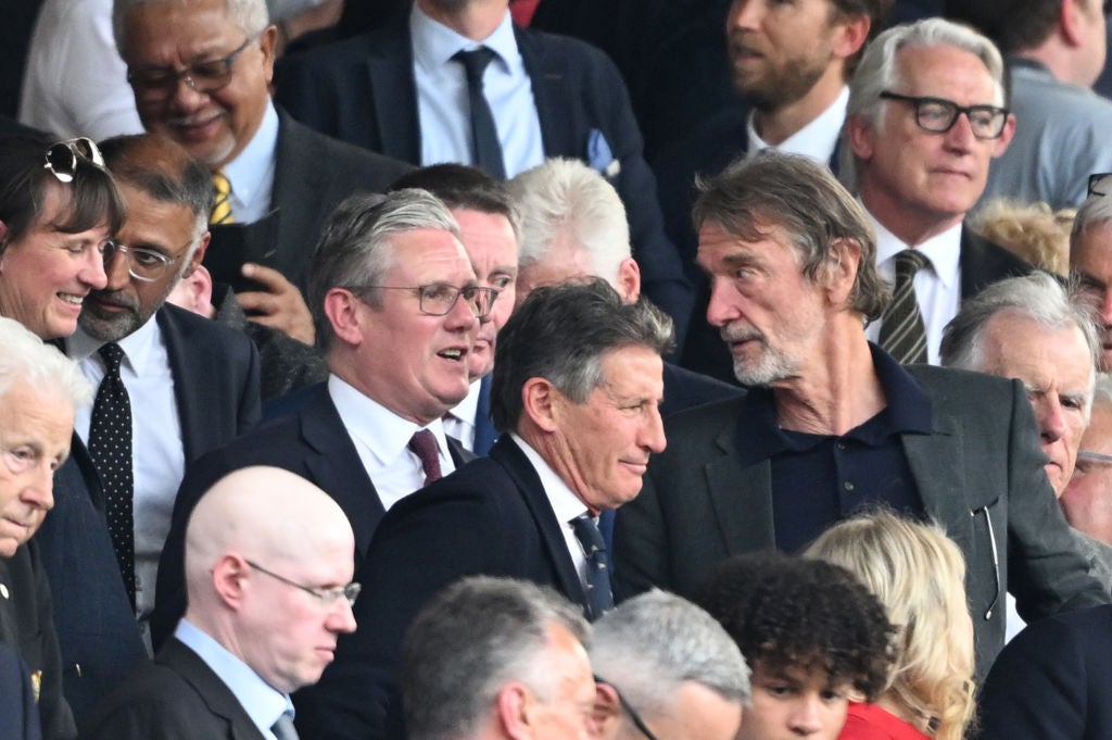 Sir Jim Ratcliffe was at Old Trafford along with Sir Keir Starmer