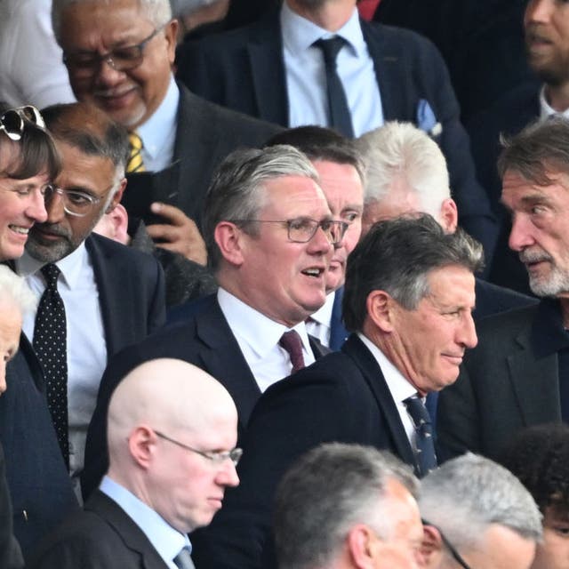 <p>Sir Jim Ratcliffe was at Old Trafford along with Sir Keir Starmer </p>