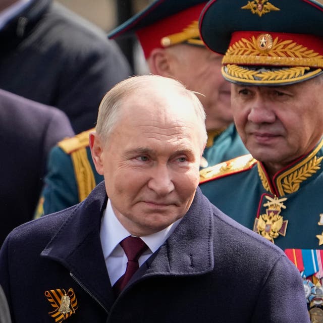 <p>Vladimir Putin has proposed removing Russian defence minister Sergei Shoigu (right) from his post</p>