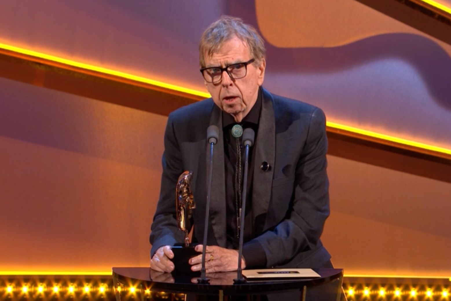 Timothy Spall with his Best Actor Bafta