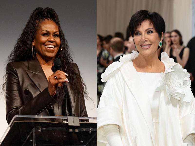 Pictured: Michelle Obama, left and Kris Jenner