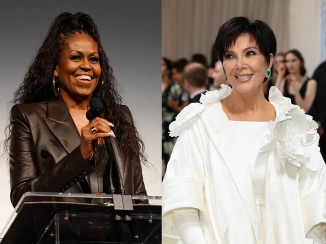 <p>Pictured: Michelle Obama, left and Kris Jenner </p>