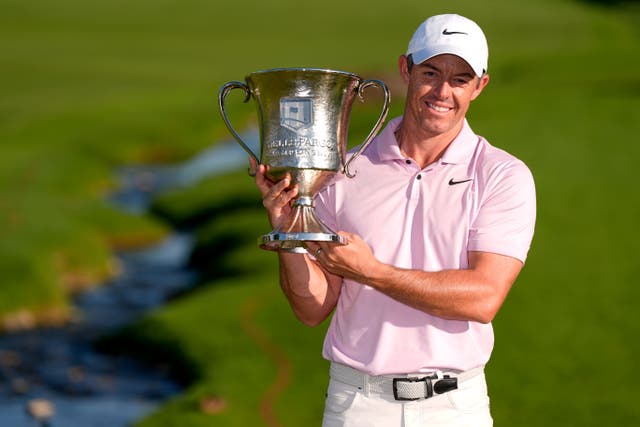 Rory McIlroy warmed up for the US PGA Championship with a fourth victory at Quail Hollow (Chris Carlson/AP)