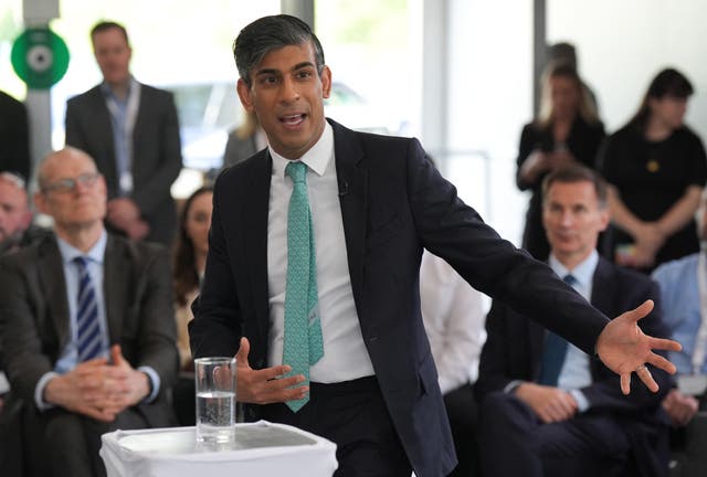 <p>Rishi Sunak, pictured hosting a PM Connect event near Oxford on Friday,  will say he has “bold ideas” for the country in a speech in central London on Monday</p>