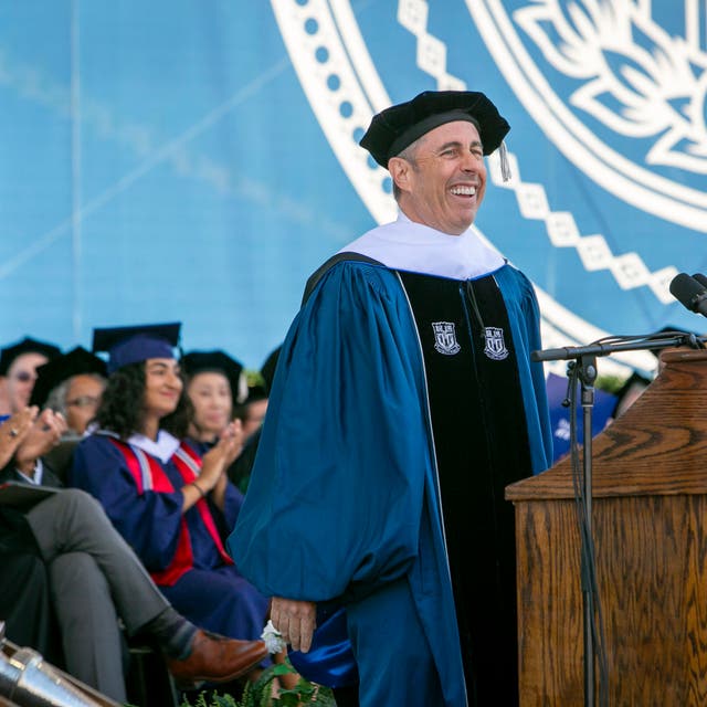<p>Jerry Seinfeld spoke at the Duke University graduation ceremony last week. Gaza protesters walked out during the ceremony </p>