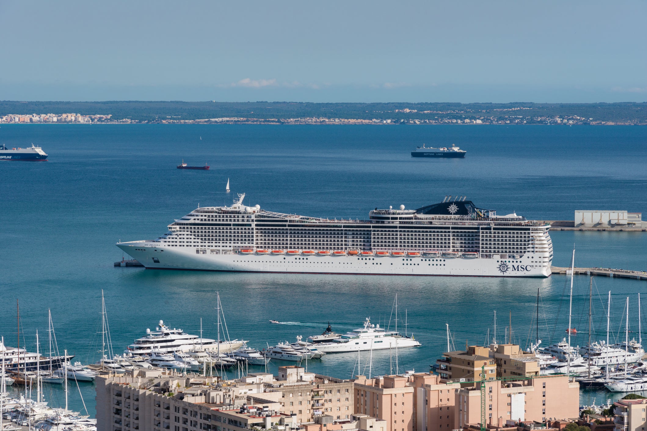Just three cruise ships will be able to dock in the Bay of Palma a day