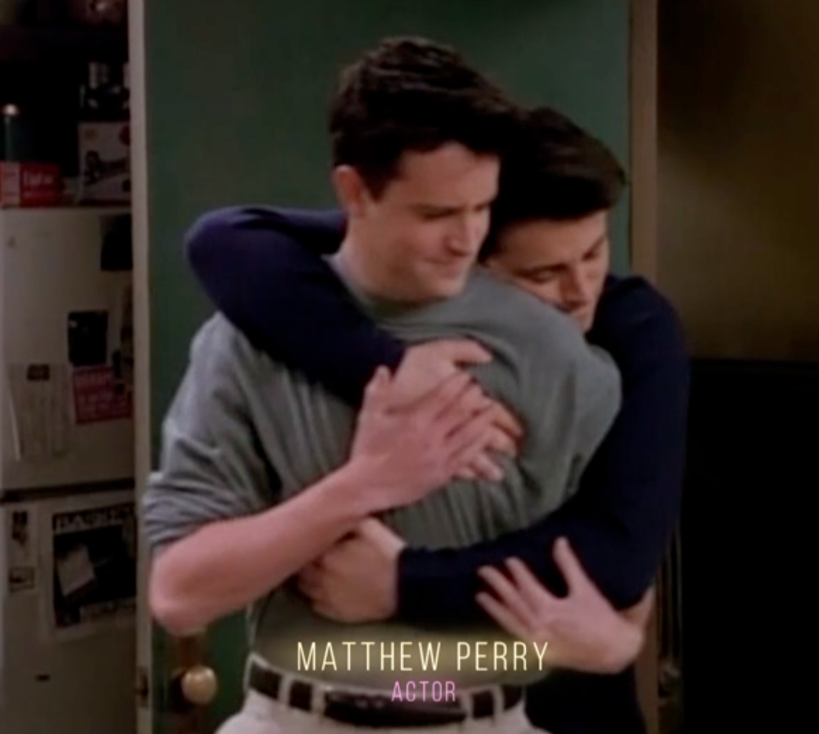 The tribute showed clips including of Joey and Chandler hugging