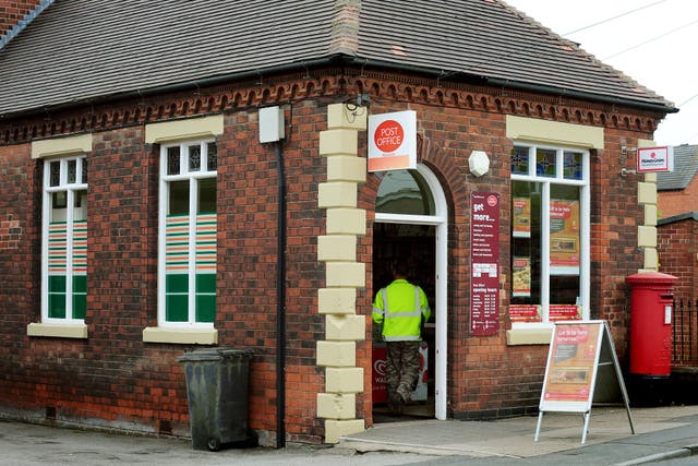 Cash transactions at Post Office branches totalled a record £3.48 billion in April (Rui Vieira/PA)