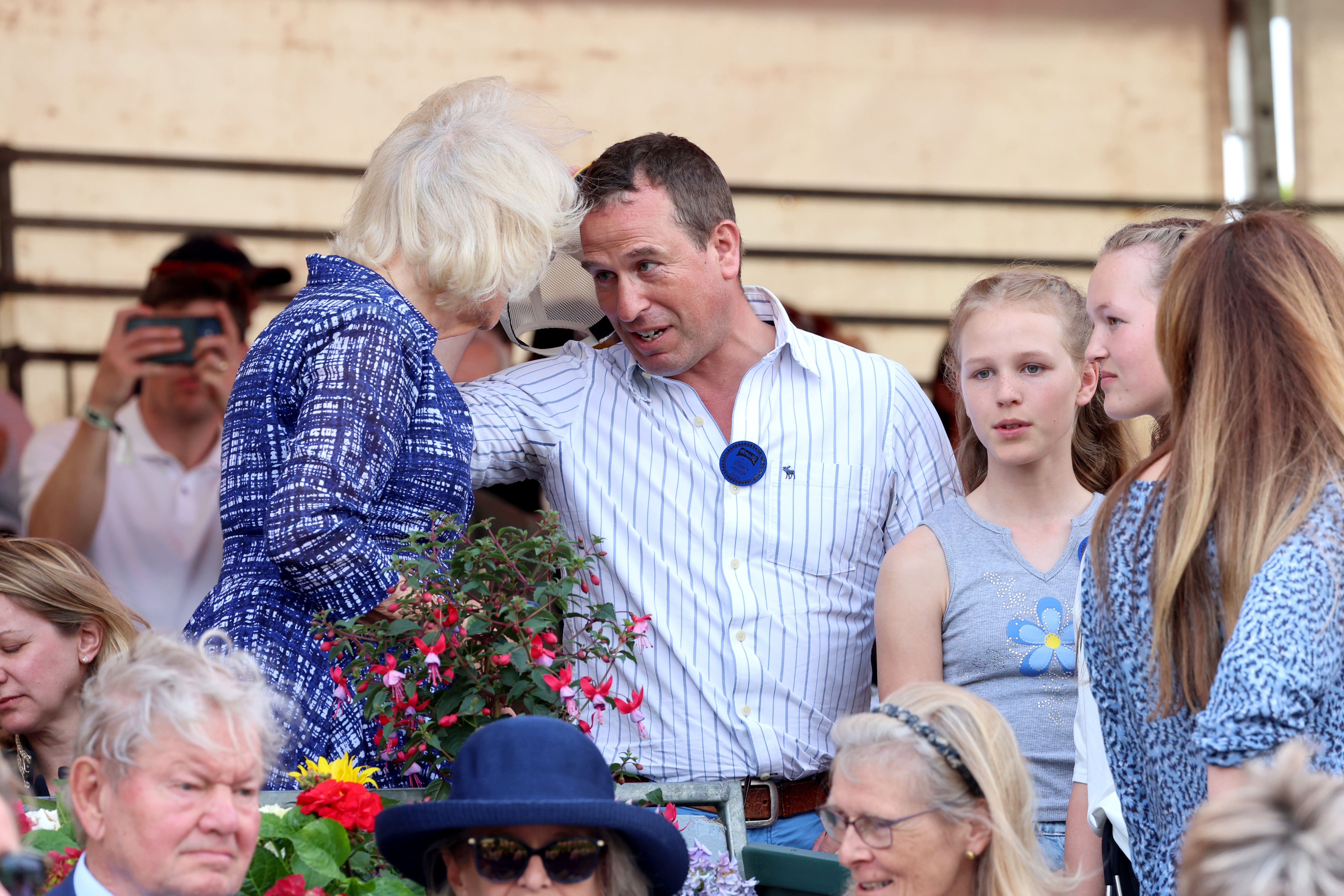 Mr Phillips introduces Ms Sperling to Queen Camilla at the Badminton Horse Trials
