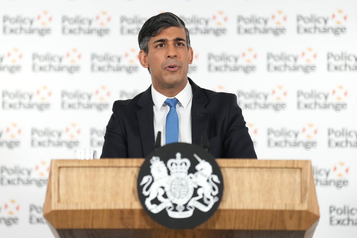 Rishi Sunak rules out January 2025 election in speech addressing voters