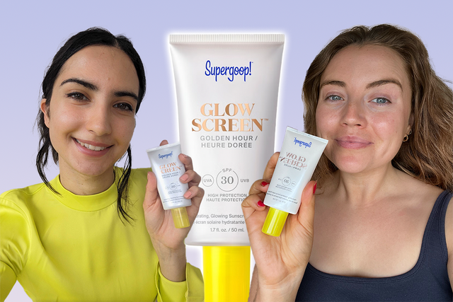 <p>The glow-inducing sunscreen even works well under make-up </p>