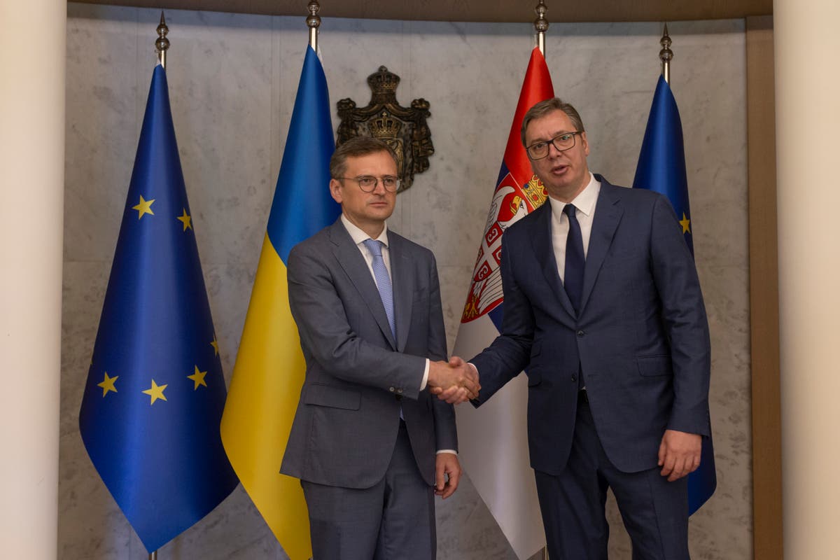 Ukraine's first lady and foreign minister visit Russia-friendly Serbia