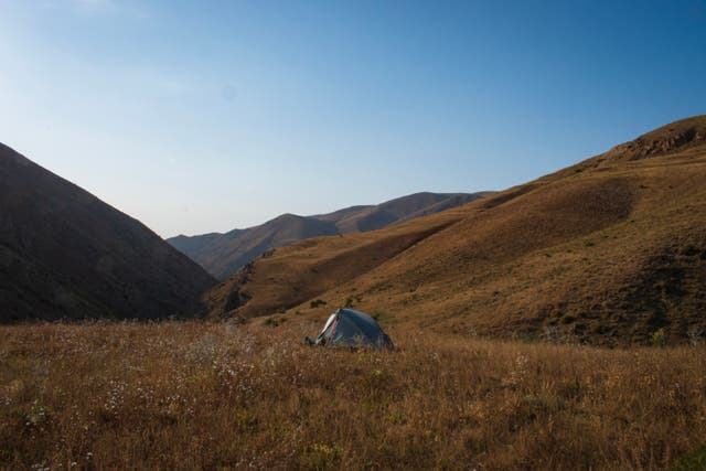 <p>‘I camped alone in bear country, just outside Gnishik in Vayots Dzor, Armenia’ </p>