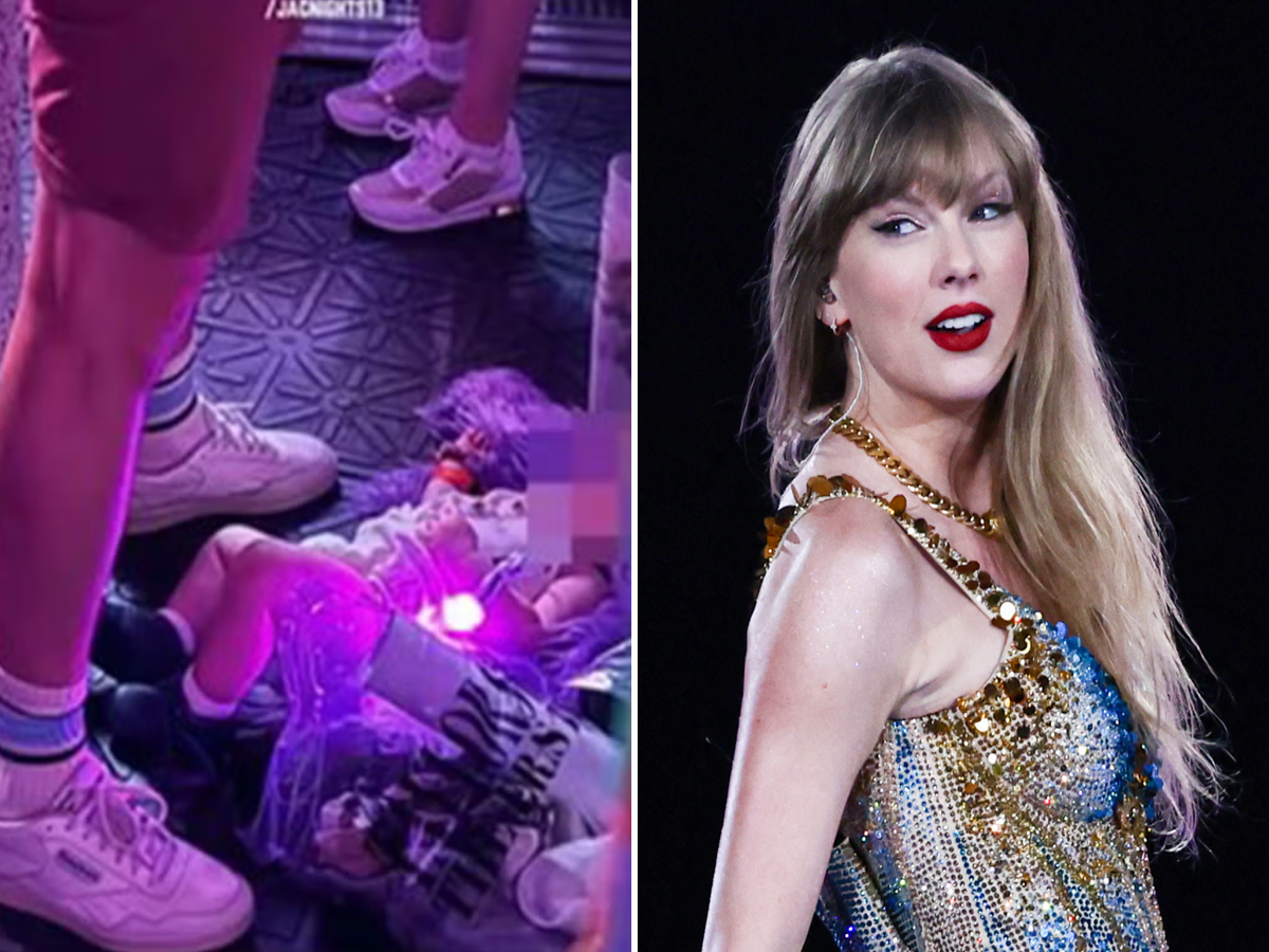 Viral photo appearing to show baby lying on the floor of Taylor Swift  concert sparks outrage | The Independent