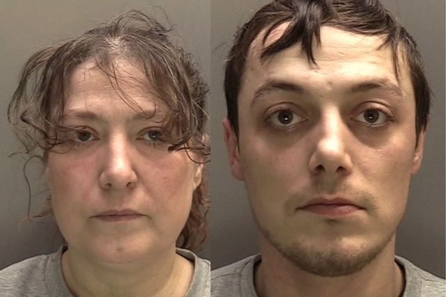 (RIGHT) Amanda Young, 49, and (LEFT) Lewis Young, 30, was given a two-year prison sentence after he pleaded guilty to being the owner (FILE/PA)