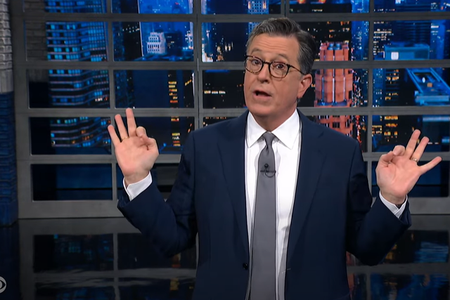 <p>Stephen Colbert taunts Donald Trump for Michael Cohen’s court revelations during his Monday testimony </p>