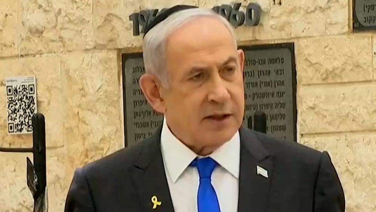 Netanyahu heckled by chants of ‘you took my children’ during Memorial Day speech in Israel