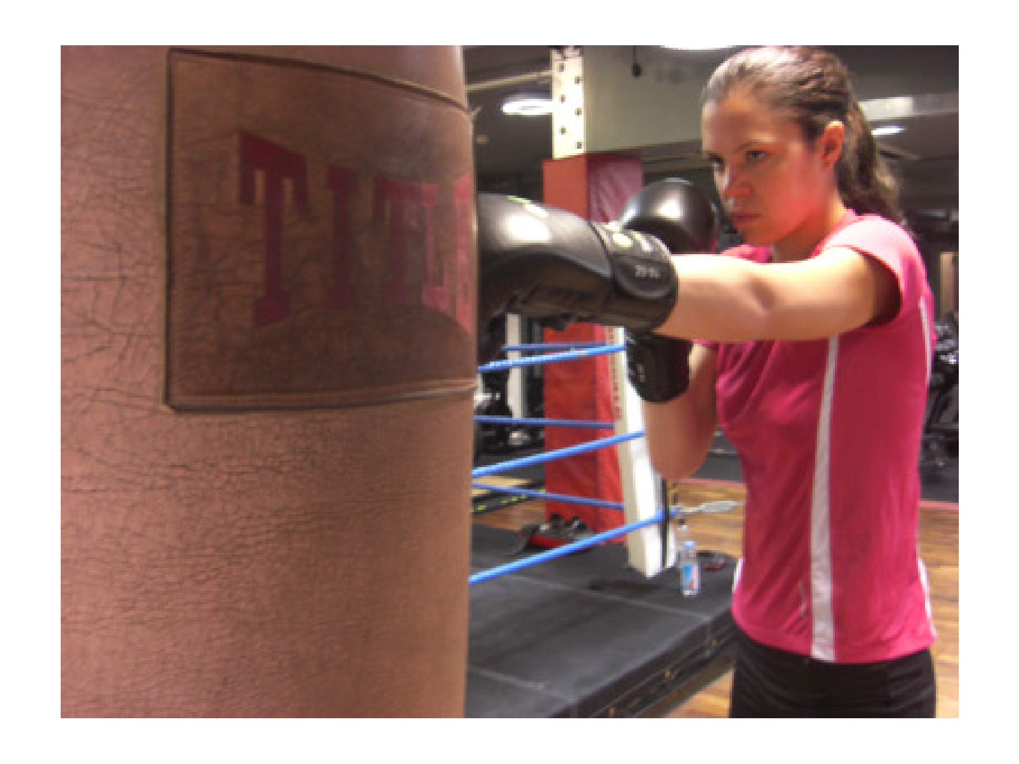 Zoe practises throwing some punches