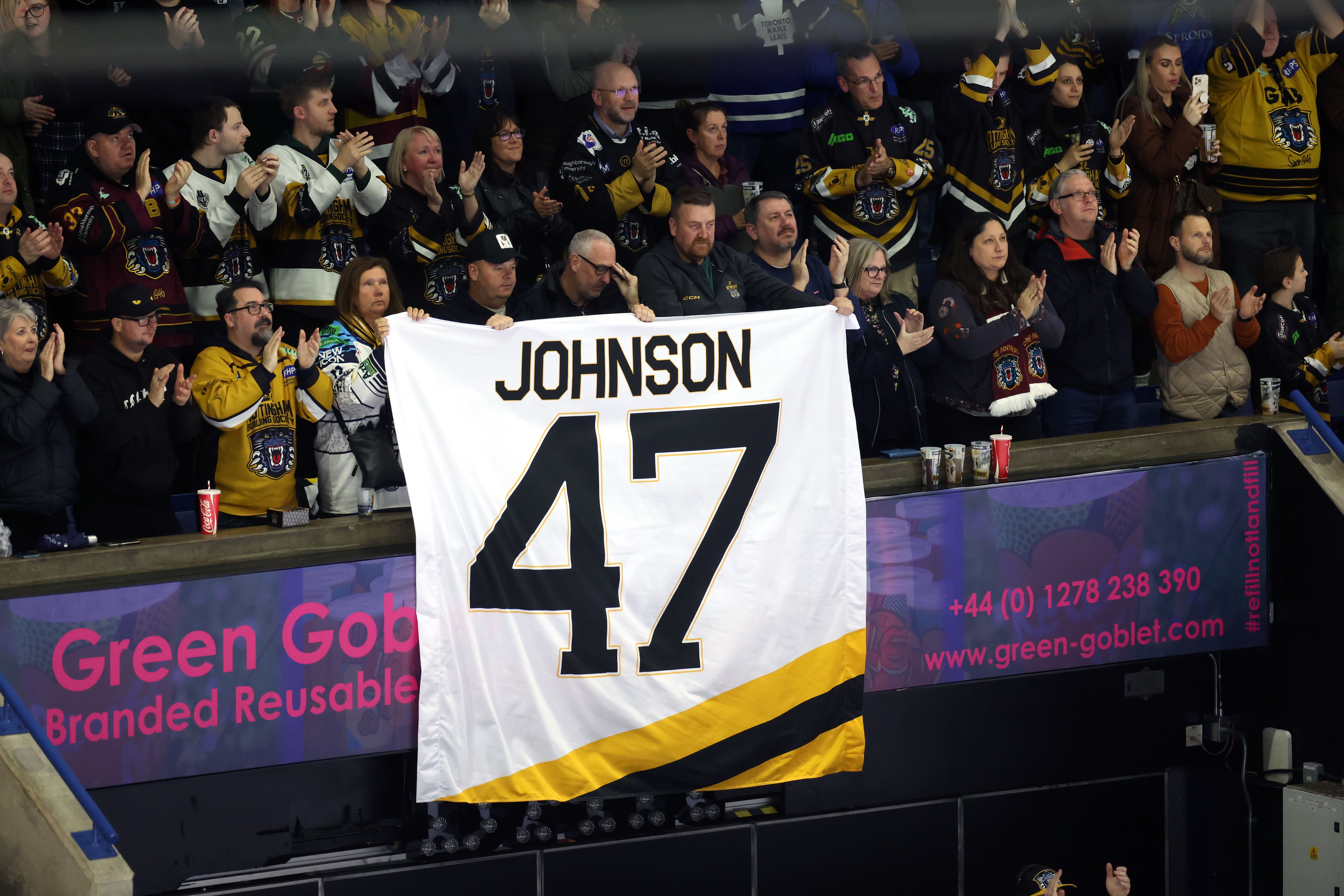 The Nottingham Panthers player died during a match against the Sheffield Steelers (Bradley Collyer/PA)