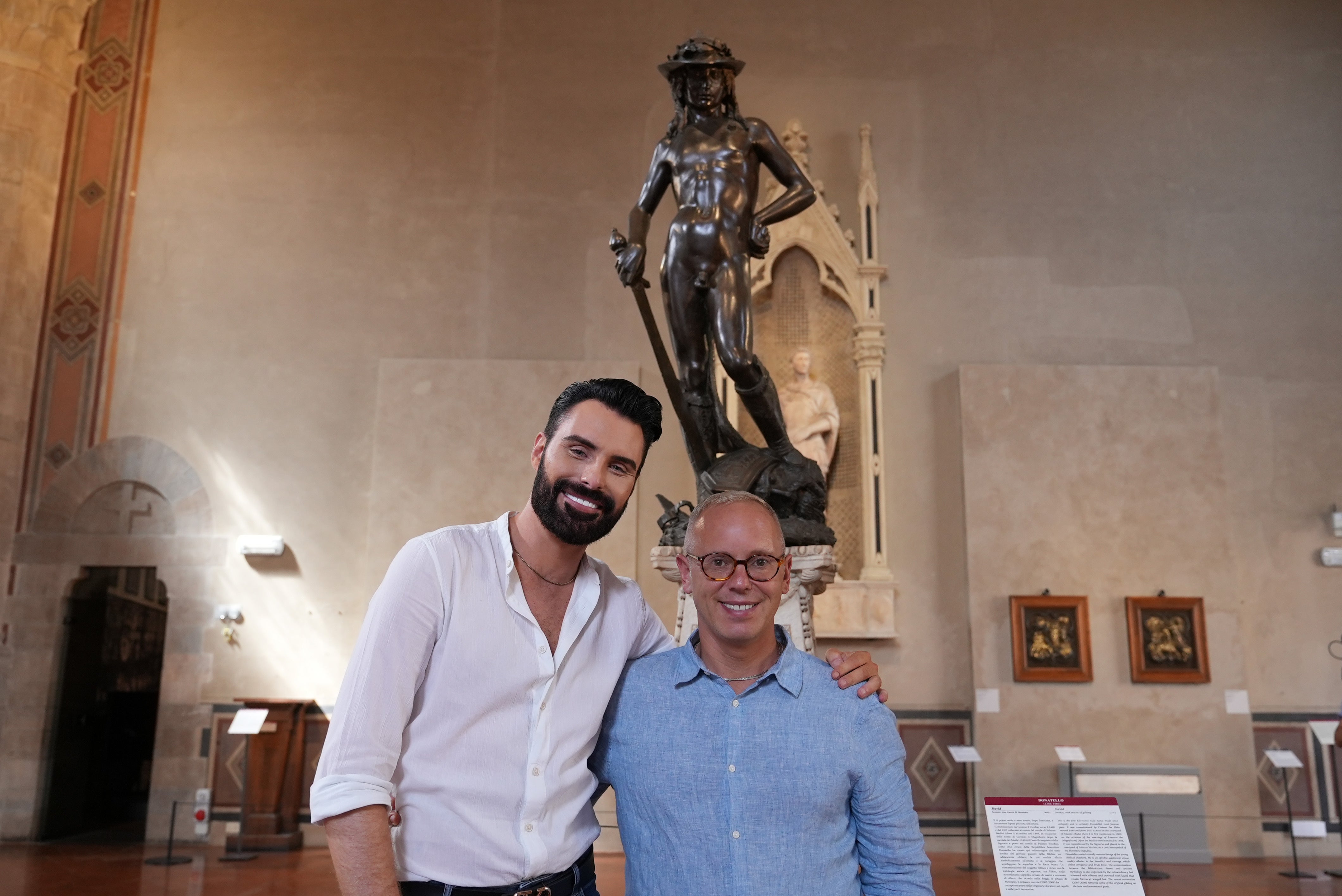 The pair visited Michelangelo’s David in Renaissance Florence