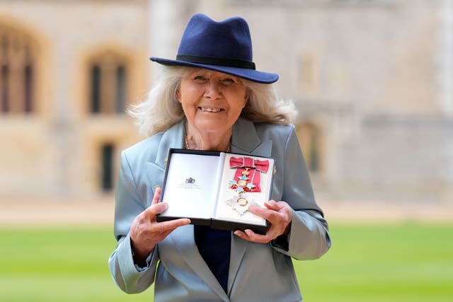Jilly Cooper was made a Dame Commander of the British Empire at Windsor Castle (Andrew Matthews/PA)