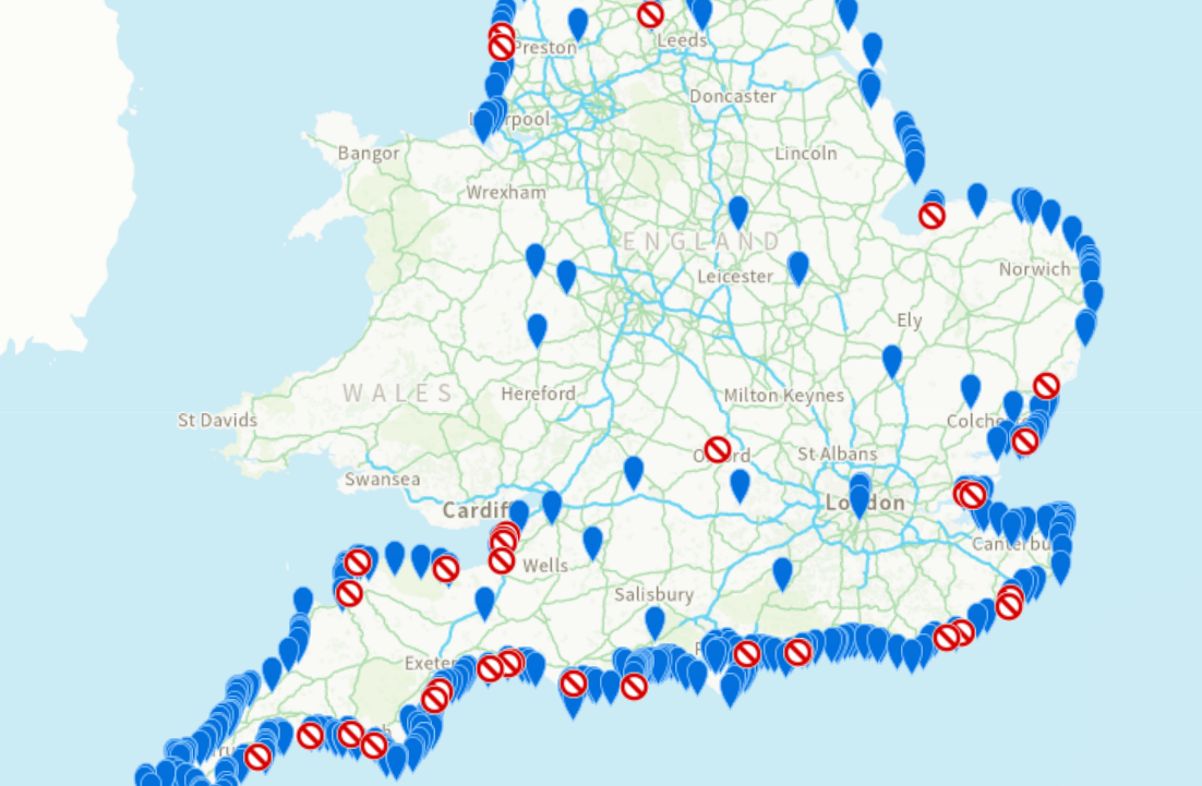Defra monitored 423 swimming spots in 2023