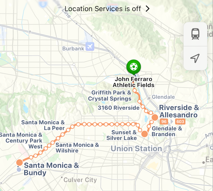 I work in Santa Monica and on Wednesdays I play soccer in Griffith Park. For those unfamiliar with LA they are at opposite ends of this sprawling city. The commute is impossible: three buses, then a 20 minute walk along an unlit, busy road with no sidewalk