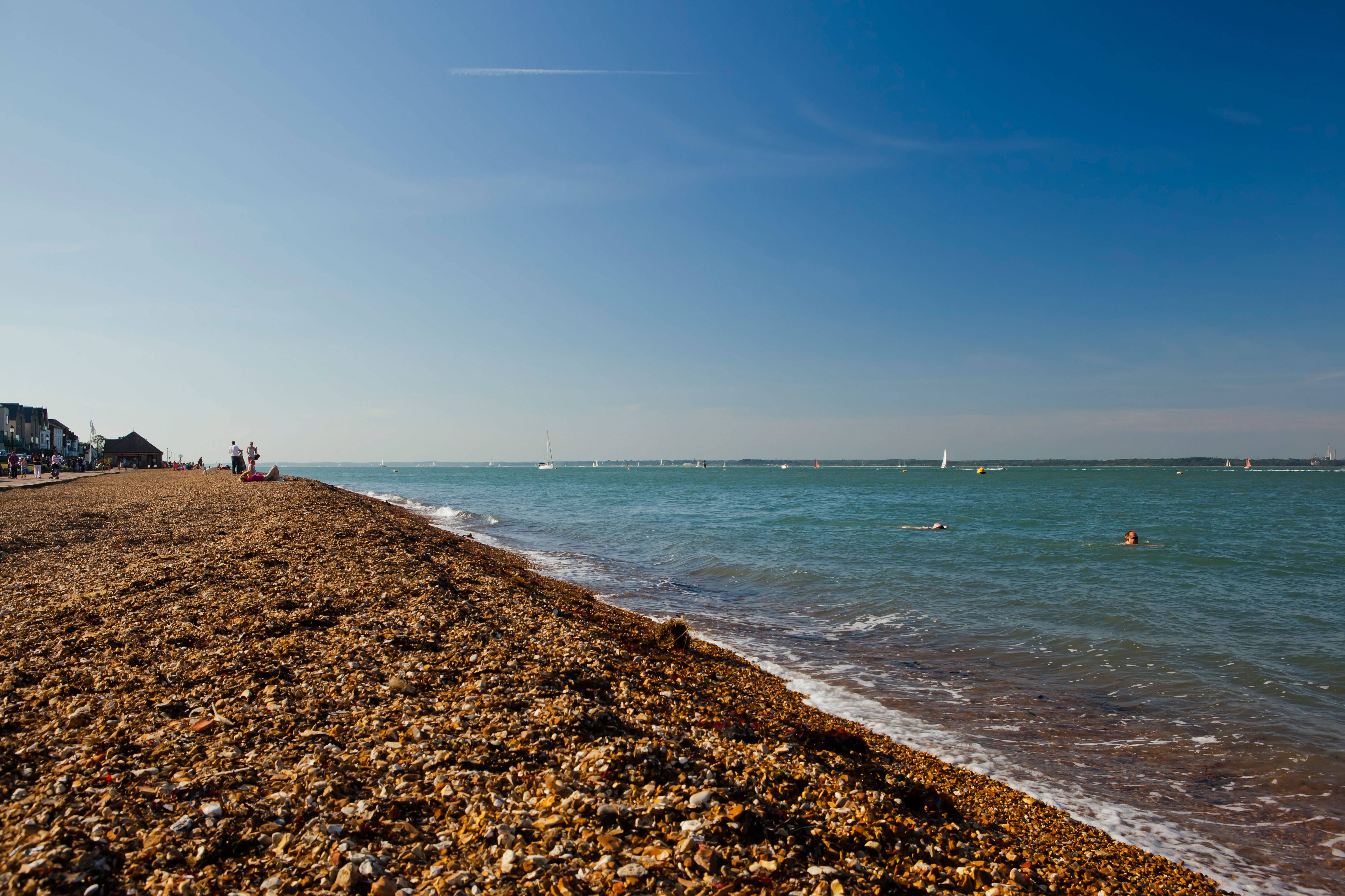 Nearly 5,000 hours of sewage was released near Cowes Beach on the Isle of Wight last year (Alamy/PA)