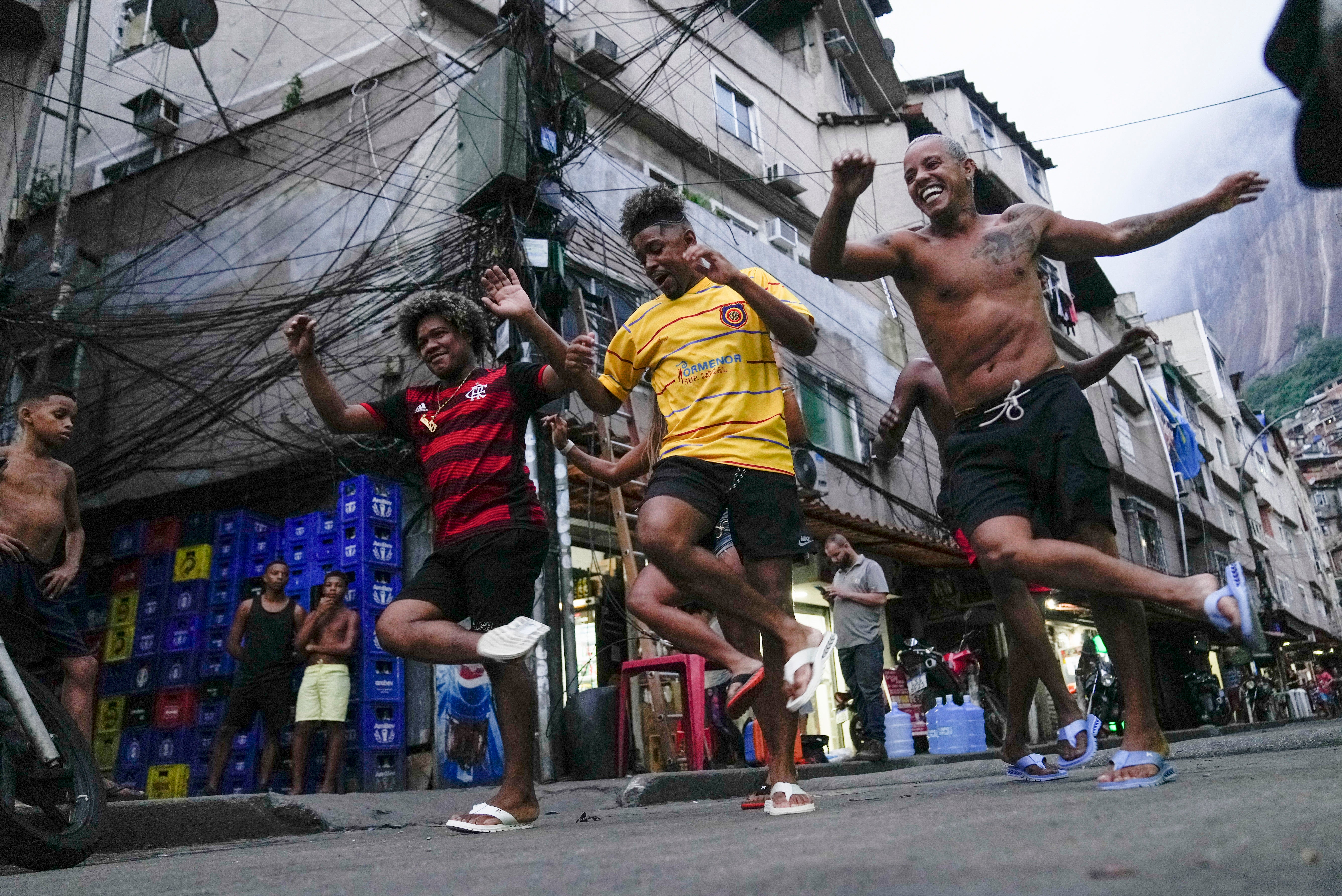 Youth perform a street dance style known as passinho for their social media accounts