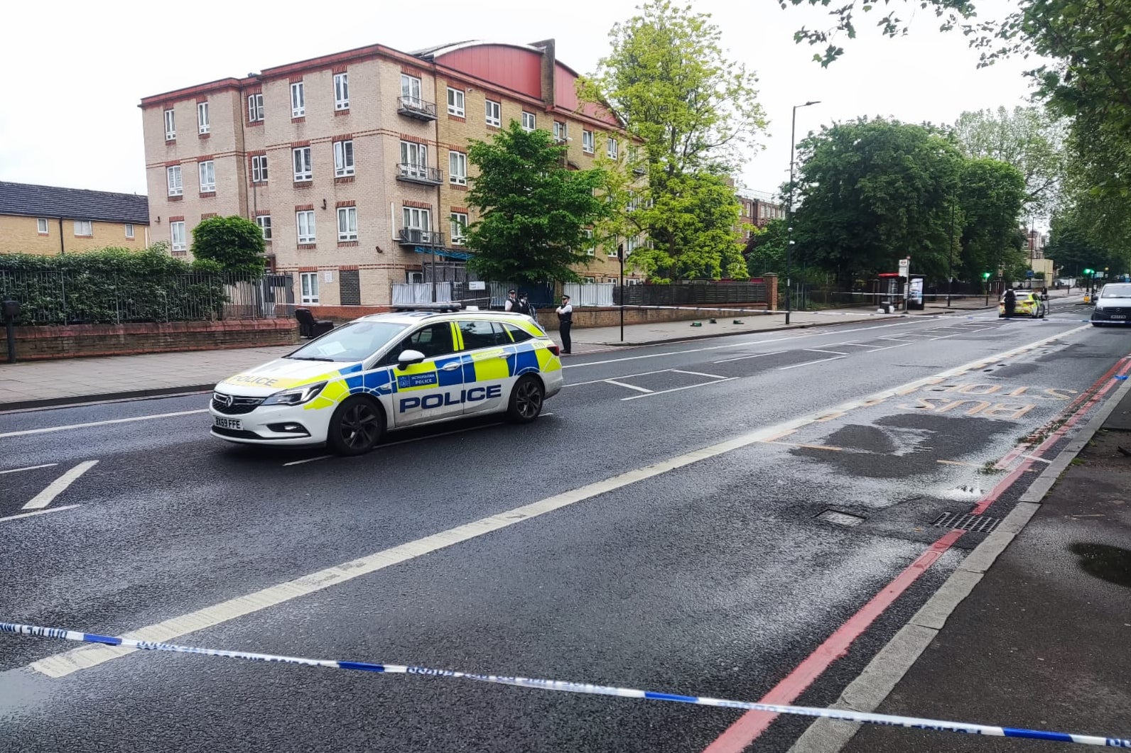 A woman was shot in the leg in a drive-by shooting in Stamford Hill