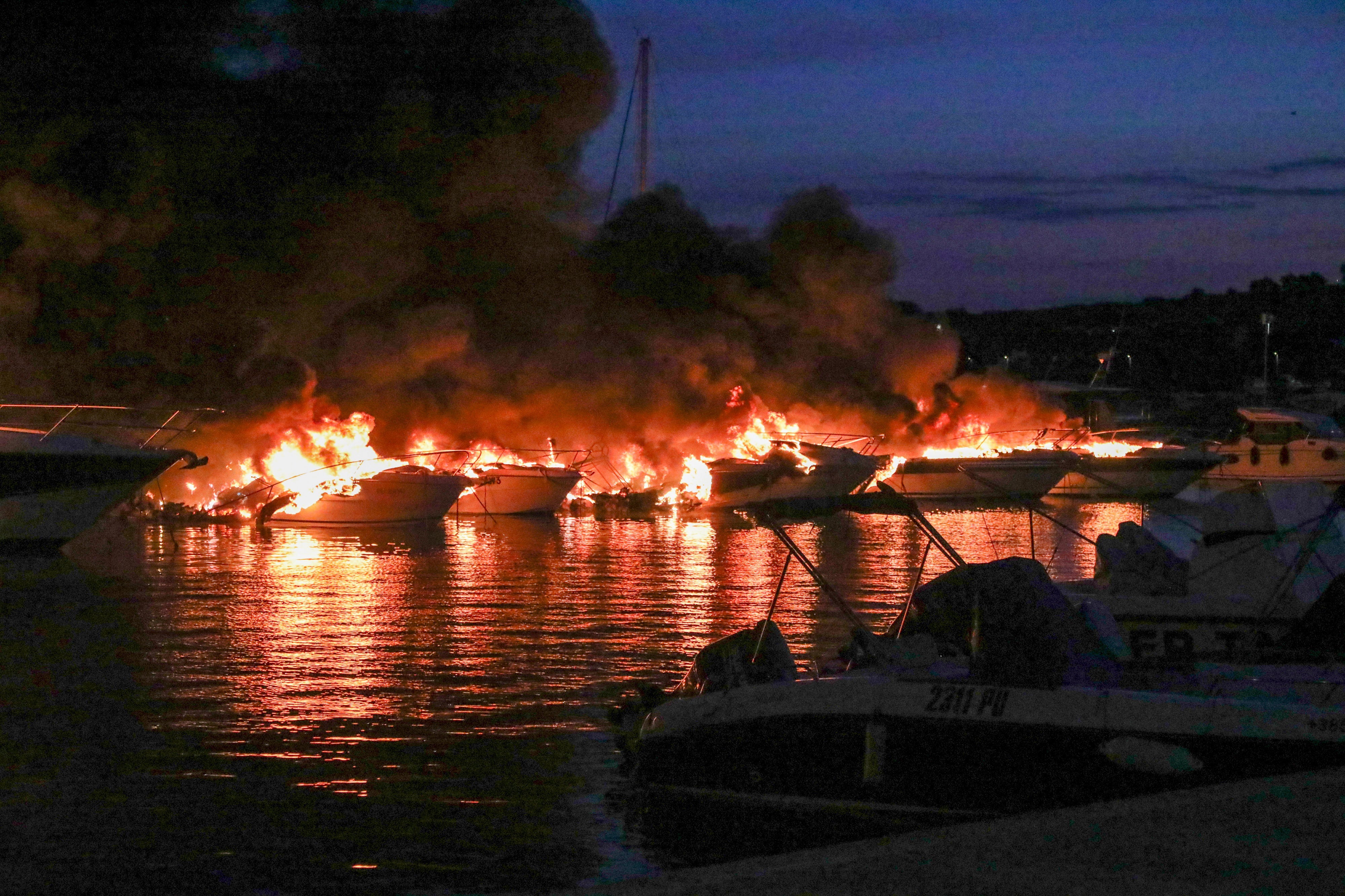 Croatia Marina Fire